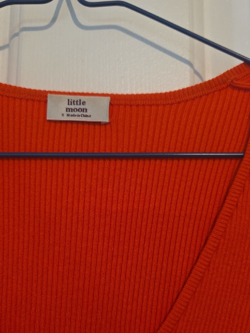 Aritzia Little Moon Prunella Cropped Ribbed Wrap Top - Picture 5 of 8